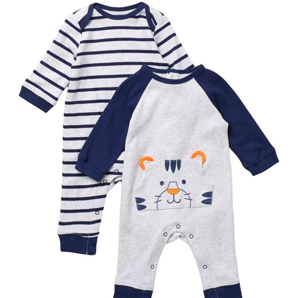 NEW Little Me Long Sleeve Coverall Set of 2 - 6M